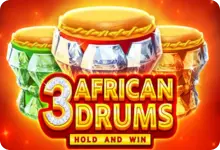 3 African Drums slot africain avec tambours