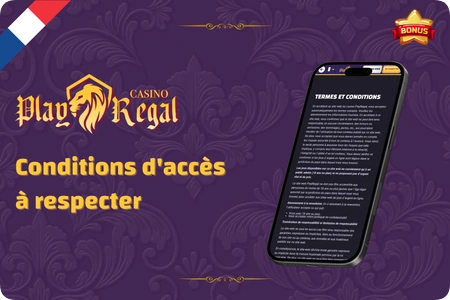 Play Regal casino enregistrement conditions requises pour créer un compte