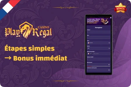 Play Regal casino enregistrement étapes inscription compte joueur